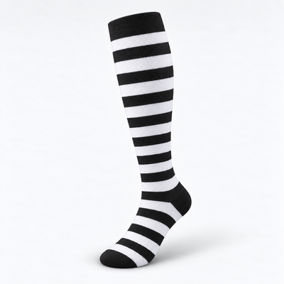 Kompressionsstrümpfe Zebrastreifen