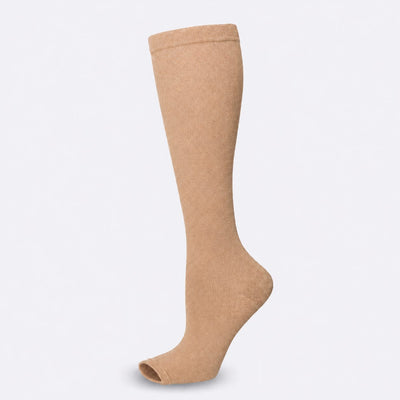 Kompressionsstrümpfe zehenfrei Beige